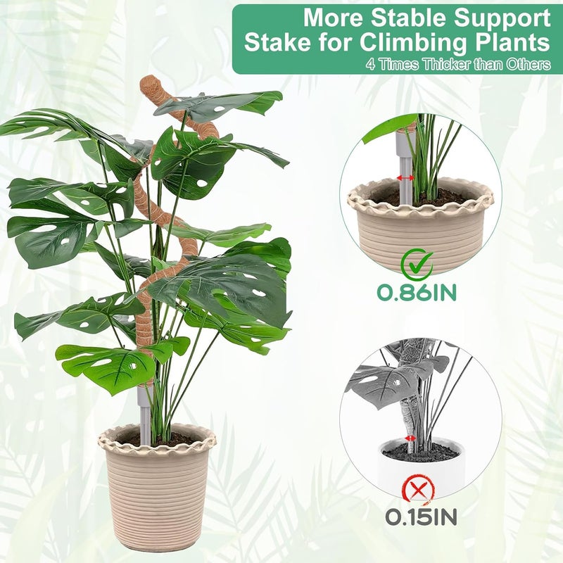 LIFENEST 2 Pack Moss Pole, 40 Inch Monstera Plant Support, Moss Poles for Climbing Plants Indoor DIY, Coco Coir Plant Pole Moss Plant Stick Support Stake Kit for Potted Plants, Pothos, Philodendron - Image 5